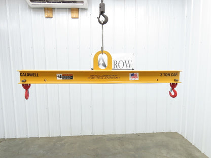 Caldwell 20-2-4 4000 Lb 2 Ton Rigging Lifting Beam 36-48" Spread Low Headroom