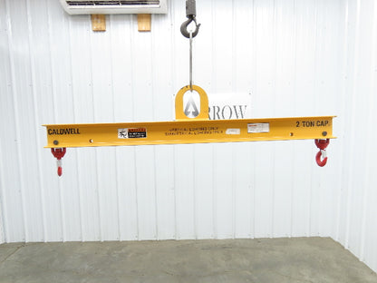Caldwell 20-2-4 4000 Lb 2 Ton Rigging Lifting Beam 36-48" Spread Low Headroom