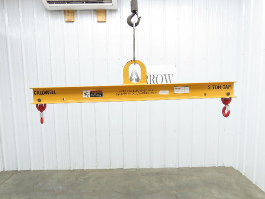 Caldwell 20-2-4 4000 Lb 2 Ton Rigging Lifting Beam 36-48" Spread Low Headroom