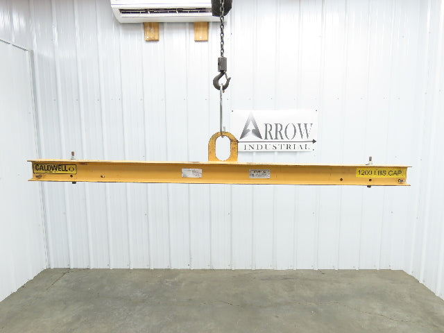 Caldwell 20-1-6 2000Lb 1 Ton Rigging Lifting Beam 48-72" Spread Low Headroom