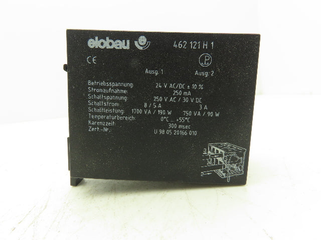 Elobau 462121H1 Emergency Stop Control Relay 24V AC/DC Switching 250VAC/30VDC