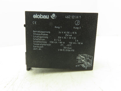 Elobau 462121H1 Emergency Stop Control Relay 24V AC/DC Switching 250VAC/30VDC