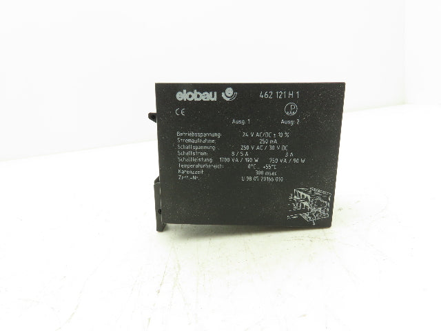 Elobau 462121H1 Emergency Stop Control Relay 24V AC/DC Switching 250VAC/30VDC
