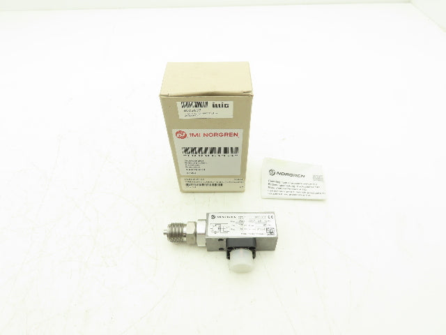 Norgren 0880313 Pressure Switch Monitors Gas/Air 1/2" Port Size 9-120 PSI Preset