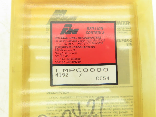 Red Lion Controls LMPC0000 Logic Magnetic Pickup W Pre-Amplifier 9-30VDC 3/4" OD