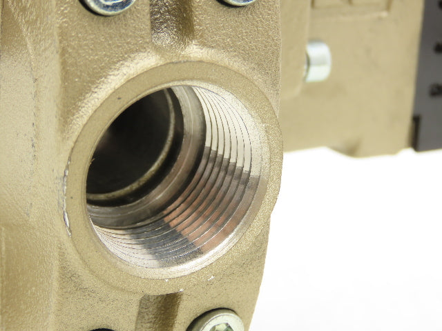 Ross 3573A4202 Pneumatic Solenoid Double Valve 24VDC 1"NPT 2-8.5 Bar