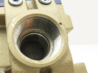 Ross 3573A4202 Pneumatic Solenoid Double Valve 24VDC 1"NPT 2-8.5 Bar