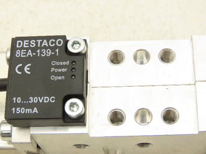 Destaco 82L4G-203B8030 Pneumatic Power Clamp 3360 Lbs Holding 90° Swivel
