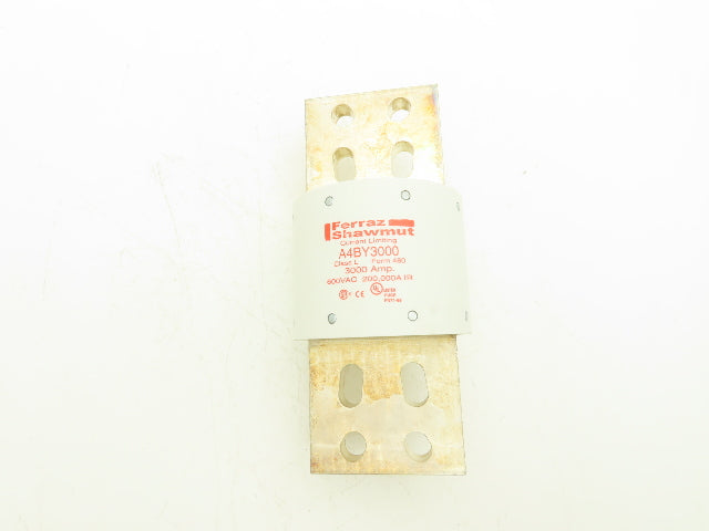 Mersen A4BY3000 Amp-Trap Fuse 3000 A 600 VAC 300 VDC Blade Type Class L