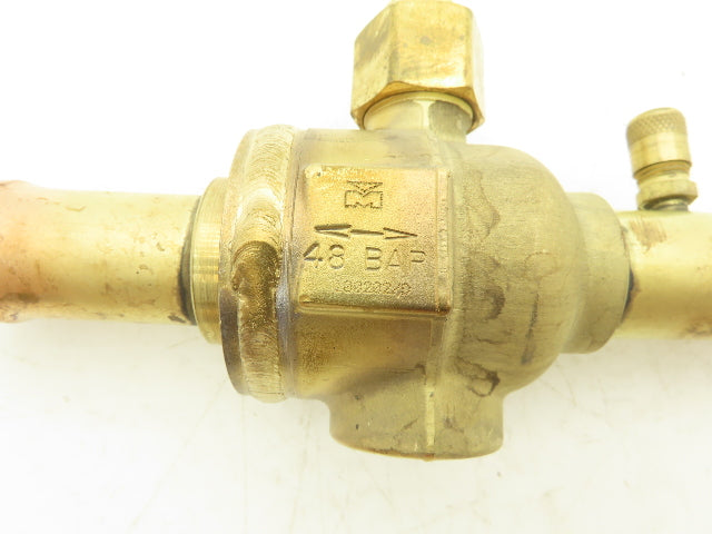 Cyclemaster AC17865 Bi-Directional Ball Valve W/Access 1-1/8" Refrigeration