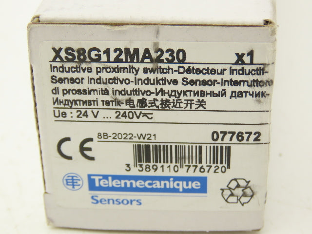 Telemecanique XS8G12MA230 Inductive Proximity Switch Detector Sensor 240V 200mA