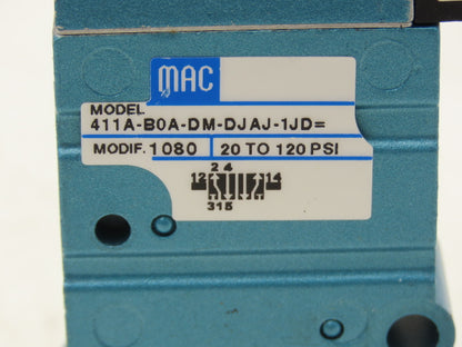 MAC 411A-B0A-DM-DJAJ-1JD=1080 Pneumatic Solenoid Valve NUMUR Interface 5/2