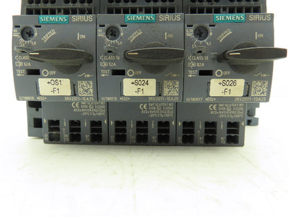 Siemens 3RV2011-1EA25 3RV2011-1GA25 Bus Bar Circuit Breaker Assembly