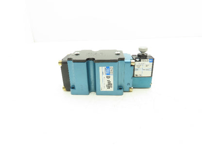 MAC 6511B-000-PM-114DA Pneumatic Solenoid Valve 4-Way 150PSI 110-120V 50/60Hz