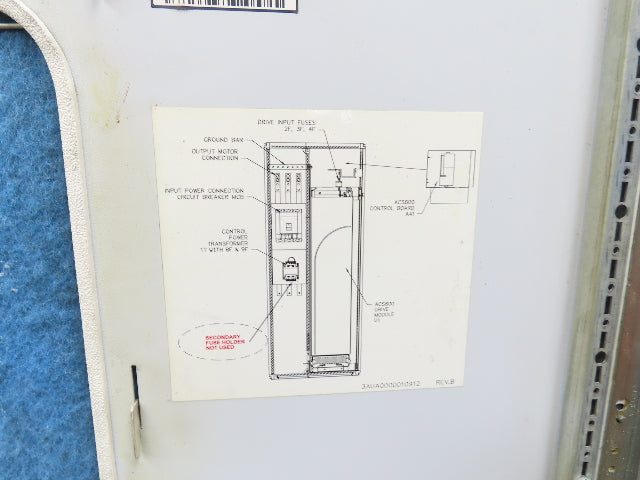ABB ACS800-PC-0320-5+B055 VFD Variable Speed AC Drive 350Hp 480V 3Ph Cabinet