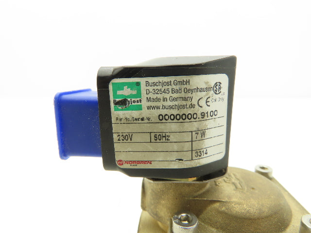 Norgren 8240000-9101C-U Solenoid Actuated Diaphragm Valve 230V Coil 50Hz