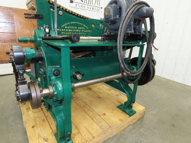 Buckeye Iron Brass Tobacco Shredder Cutter Vintage Showroom Quality 2Hp Motor
