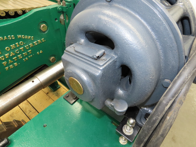 Buckeye Iron Brass Tobacco Shredder Cutter Vintage Showroom Quality 2Hp Motor