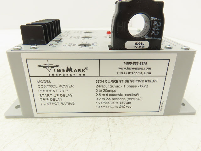 Time Mark 2734 Current Sensitive Relay Monitor 24/120 VAC Programable Delay