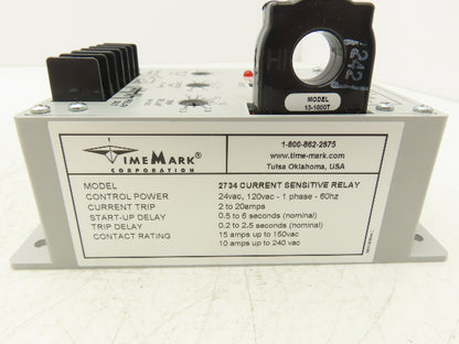 Time Mark 2734 Current Sensitive Relay Monitor 24/120 VAC Programable Delay