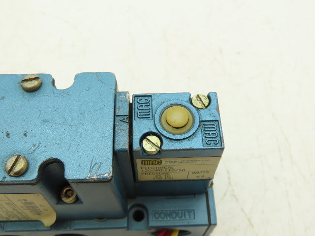 MAC MAC 6241A-211-PM-111DA Solenoid Valve 25-150 PSI 110-120/50-60Hz 3/8" NPTF