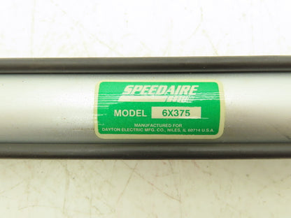 Dayton Speedaire 6X375 Pneumatic Air Cylinder 1-1/2" Bore 6" Stroke 250 PSI
