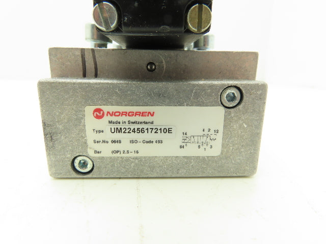 Norgren UM2245617210E Pneumatic Direct Solenoid Valve 5/2 Way 145 PSI  24VDC