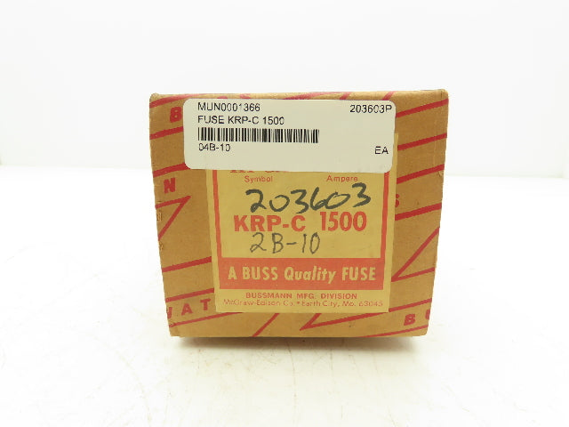 Bussmann KRP-C-1500 Fuse 1500 A 600 VAC Time Delay Current-Limiting Class L
