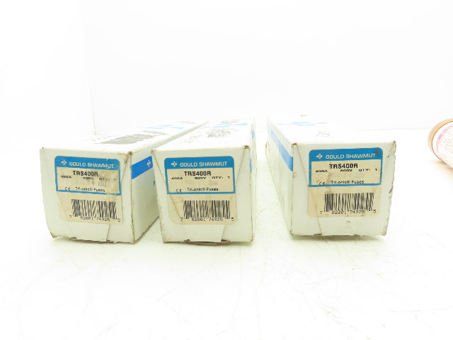 Gould Shawmut TRS400R Tri-Onic 400A Time-Delay Fuse 250V Class RK5  Lot of 3