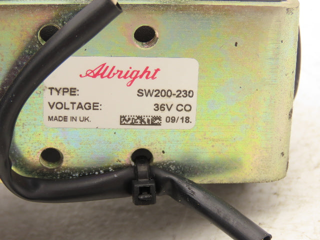 Curtis Albright SW200-230 Forklift DC Motor Contactor Removed From Baoli KBET18