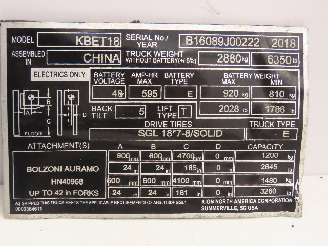 Curtis Albright SW200-230 Forklift DC Motor Contactor Removed From Baoli KBET18