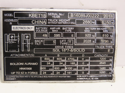 Curtis Albright SW200-230 Forklift DC Motor Contactor Removed From Baoli KBET18