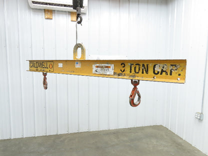 Caldwell 20-3-6 6000Lb 3 Ton Rigging Lifting Beam 37"-72" Spread Low Headroom