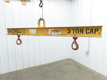 Caldwell 20-3-6 6000Lb 3 Ton Rigging Lifting Beam 37"-72" Spread Low Headroom