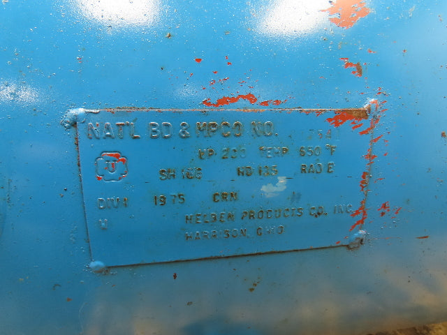 National Compressed Air Receiver Tank 80 Gallon 200PSI 650°F Horizontal