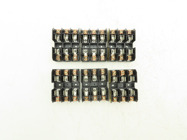 Bussmann Cooper BM6033B Buss Fuse Holder Midget 30A 3 Pole 3Ph 600V Lot of 6