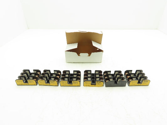 Bussmann Cooper BM6033B Buss Fuse Holder Midget 30A 3 Pole 3Ph 600V Lot of 6