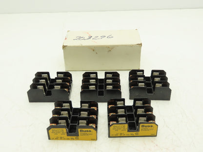Bussmann Cooper BM6033B Buss Fuse Holder Midget 30A 3 Pole 3Ph 600V Lot of 5