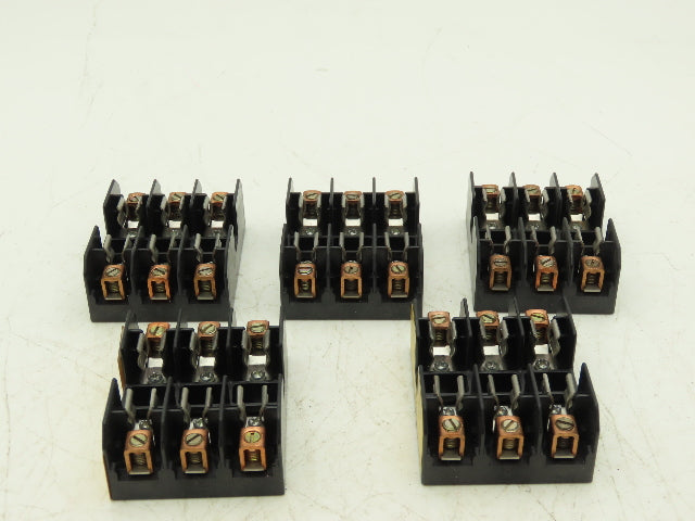 Bussmann Cooper BM6033B Buss Fuse Holder Midget 30A 3 Pole 3Ph 600V Lot of 5