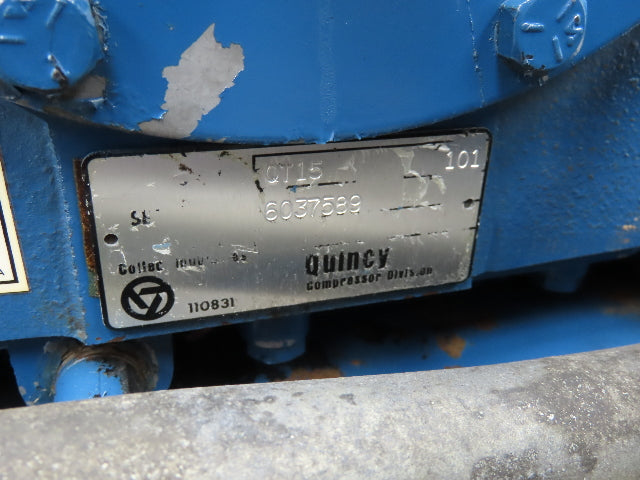 Quincy QT-15 Nepcco Air Compressor 10HP 120 Gal Two-Stage 230/460V 3Ph