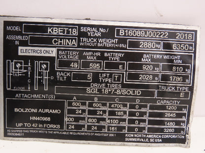 Baoli Forklift Directional Forward Reverse Control Selector Off KBET18