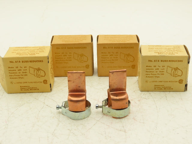 Bussmann 616 Reducer 100 to 60A 600v 2/Box Lot of 4 Boxes