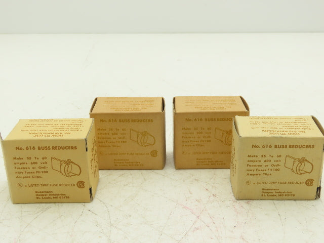 Bussmann 616 Reducer 100 to 60A 600v 2/Box Lot of 4 Boxes