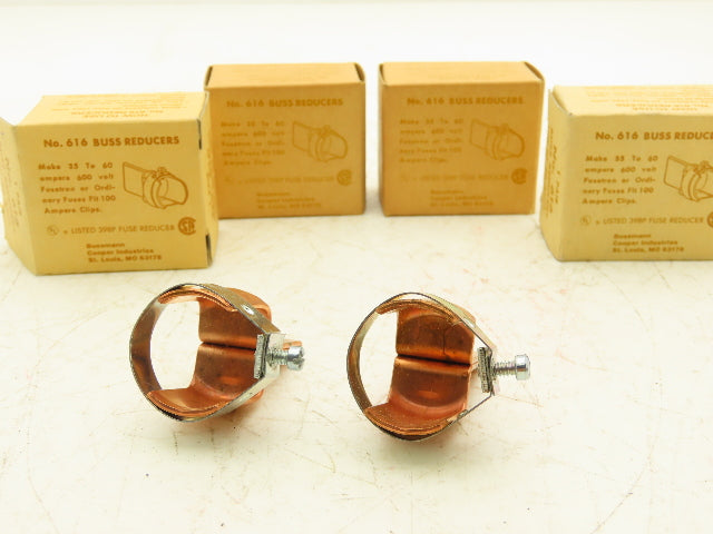 Bussmann 616 Reducer 100 to 60A 600v 2/Box Lot of 4 Boxes