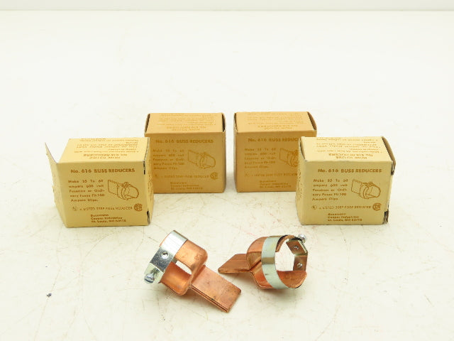 Bussmann 616 Reducer 100 to 60A 600v 2/Box Lot of 4 Boxes