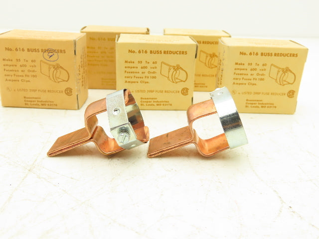 Bussmann 616 Reducer 100 to 60A 600v 2/Box Lot of 5 Boxes