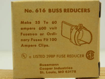 Bussmann 616 Reducer 100 to 60A 600v 2/Box Lot of 5 Boxes