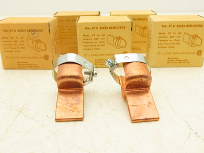 Bussmann 616 Reducer 100 to 60A 600v 2/Box Lot of 5 Boxes