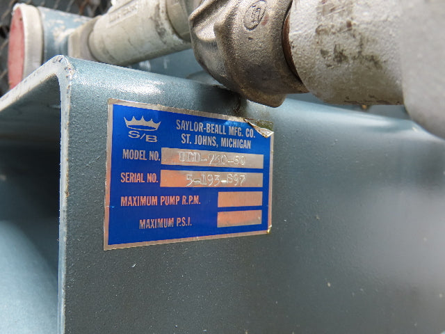 Saylor Beall Reciprocating Air Compressor 17.3CFM 3 HP 115/230V 1 Ph 60 Gal