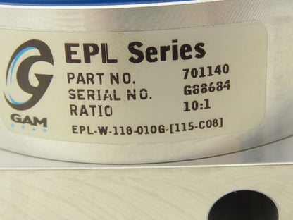 GAM EPL-W-118-010G-(115-C08) Planetary Servo Gearbox 10:1 Ratio Inline Reducer